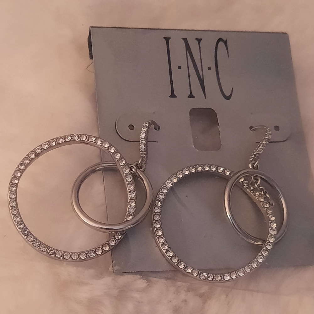 NWT INC Drop Hoop Earrings